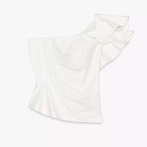 Zara voluminous Ruffle top ZW collection, 2025 - Picture 6 of 12